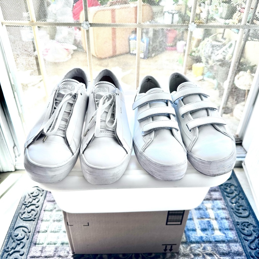2 pairs Keds Classic White Sneakers with Dream Foam